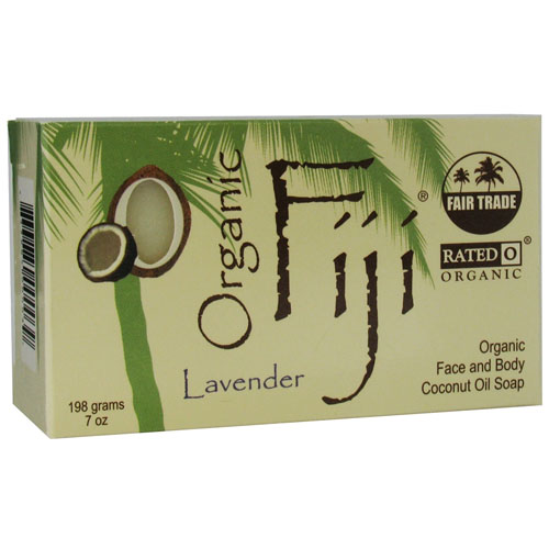 Organic Fiji Face And Body Coconut Oil Bar Soap, Lavender - 7 Oz